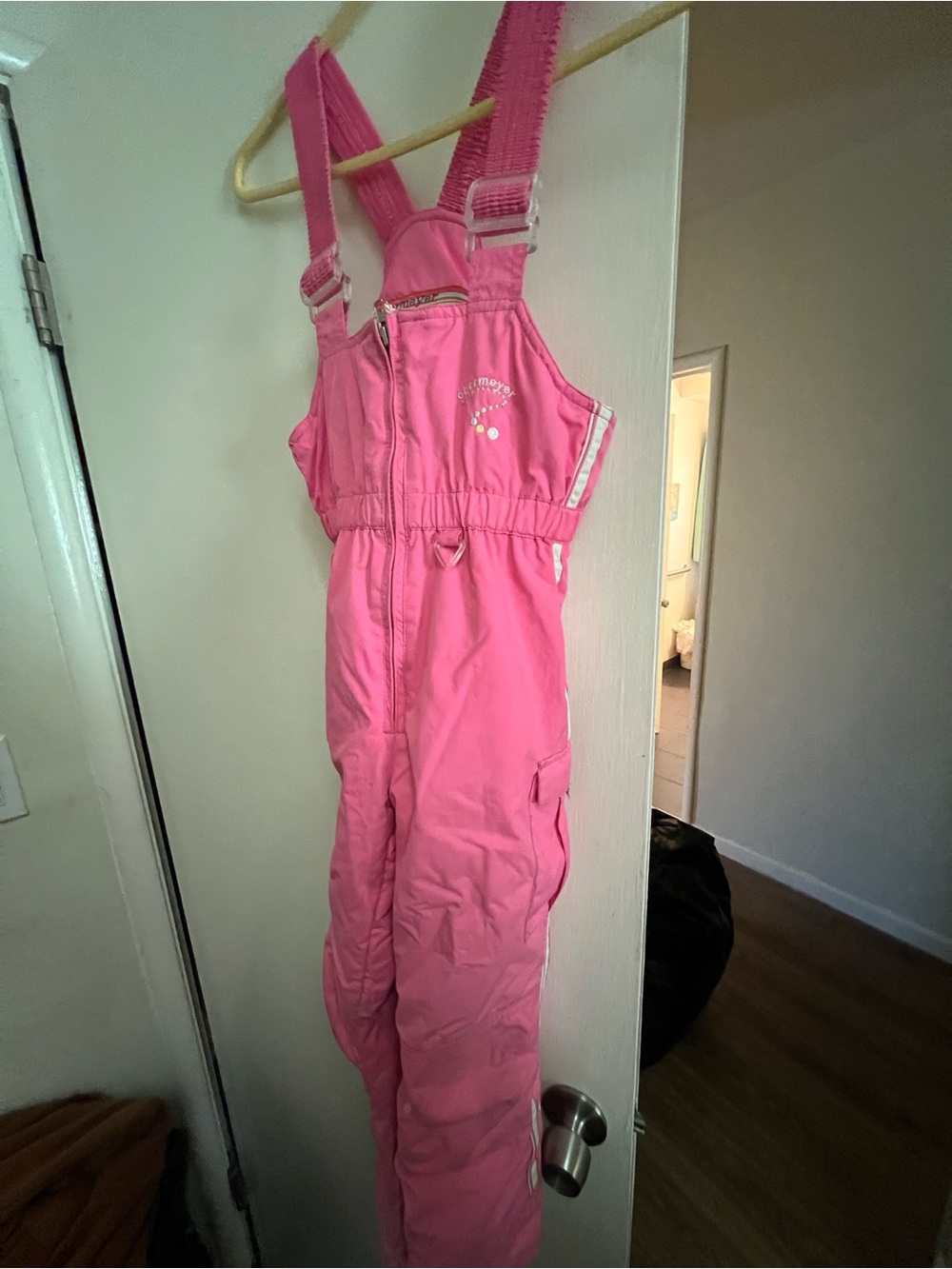 Pink Girls' Insulated Snow Bib Overalls